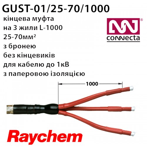 Муфта кінцева GUST-01/3x25-70/1000
