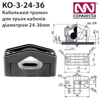 Хомут тримач кабельний KO-3-24-36, 3х(24-36) мм