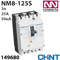 Автоматичний шафовий вимикач CHINT NM8-125S 25A 3P Автоматичний шафовий вимикач CHINT NM8-125S 25A 3P