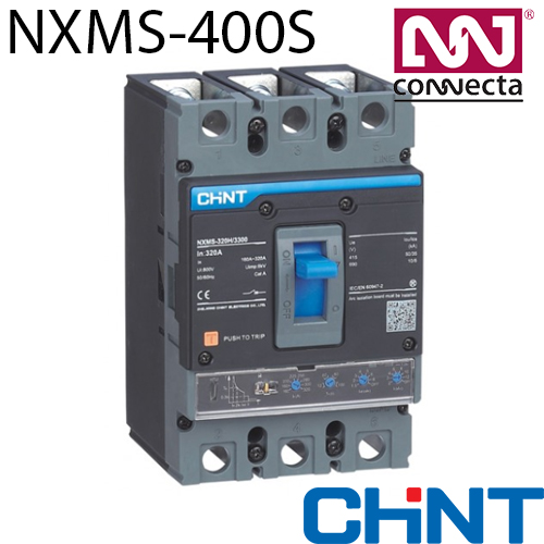 Автомат з електронним розчіплювачем CHINT NXMS-400S 3Р 400A 50кА