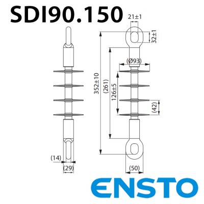 Ізолятор натяжний ENSTO SDI90.150