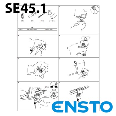 Проколюючий затискач ENSTO SE45.1 для ОПН Проколюючий затискач ENSTO SE45.1 для ОПН