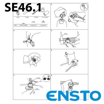 Проколюючий затискач ENSTO SE46.1 для ОПН Проколюючий затискач ENSTO SE46.1 для ОПН