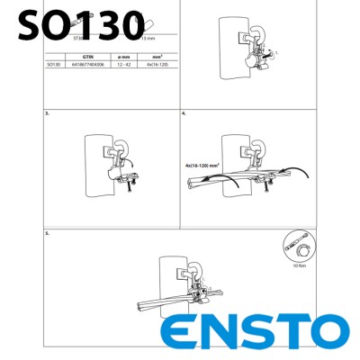 Затискач підтримуючий ENSTO SO130 для СІП 2-4х(16-120)