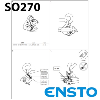 Затискач підтримуючий ENSTO SO270 для СІП 2-4х(25-120)