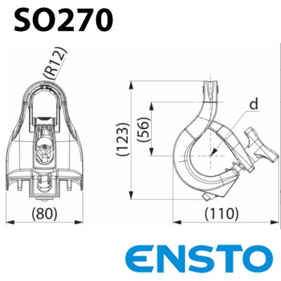 Затискач підтримуючий ENSTO SO270 для СІП 2-4х(25-120)