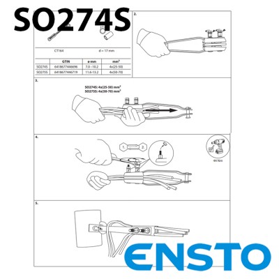 Затискач натягальний ENSTO SO274S 4x(25-50) із зривними болтами