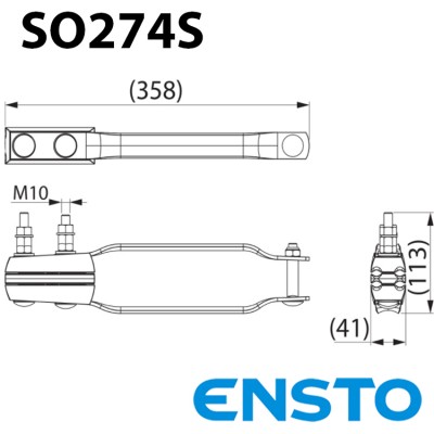 Затискач натягальний ENSTO SO274S 4x(25-50) із зривними болтами
