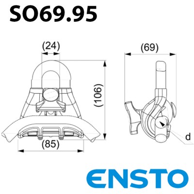 Затискач ENSTO SO69.95 1х(16-95) підтримуючий універсальний
