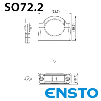 Бандаж дистанційний ENSTO SO72.2 для кріплення кабелю до поверхонь з бетону
