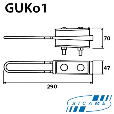 Натяжний затискач SICAME GUKo1 СІП 4х(25х50)